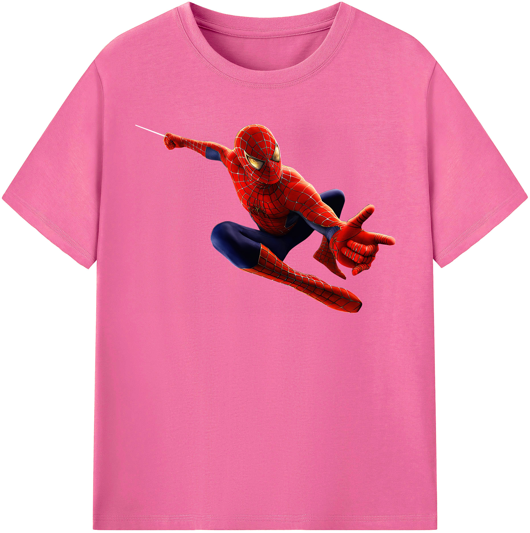 （画像用） Spider Man スパイダーマン レディースカジュアルプリントTシャツ（綿100％）